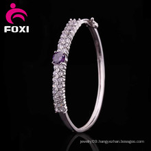 Rhodium Plated Fashionable Design Wedding Costume Shining CZ Bracelets